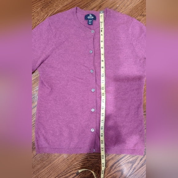 Lands End PS 'rubellite heather' cashmere cardigan - Picture 5 of 6